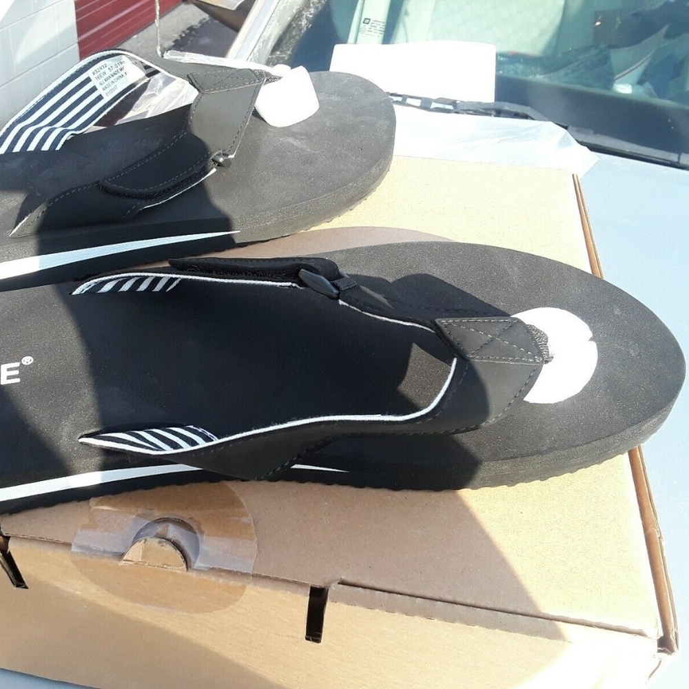 Mens Kingsize Mens Sandals Flip Flops Velco Strap